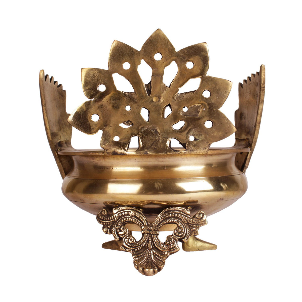 Peacock Urli - Large in Brass