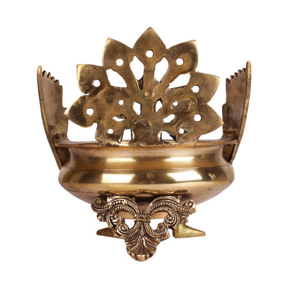 Peacock Urli - Large in Brass