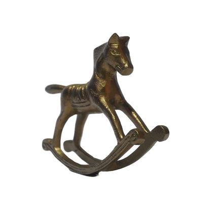 Rocking Horse - Gold in Metal