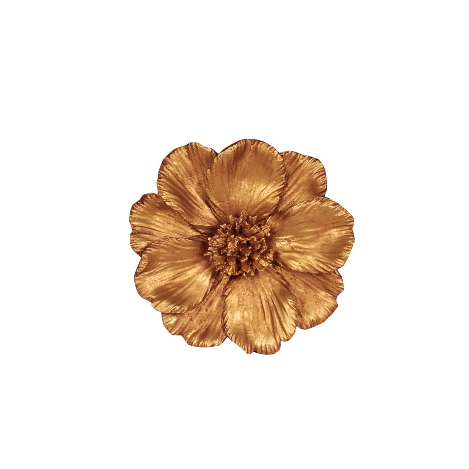 Manjali Flower - Medium Golden in Resin