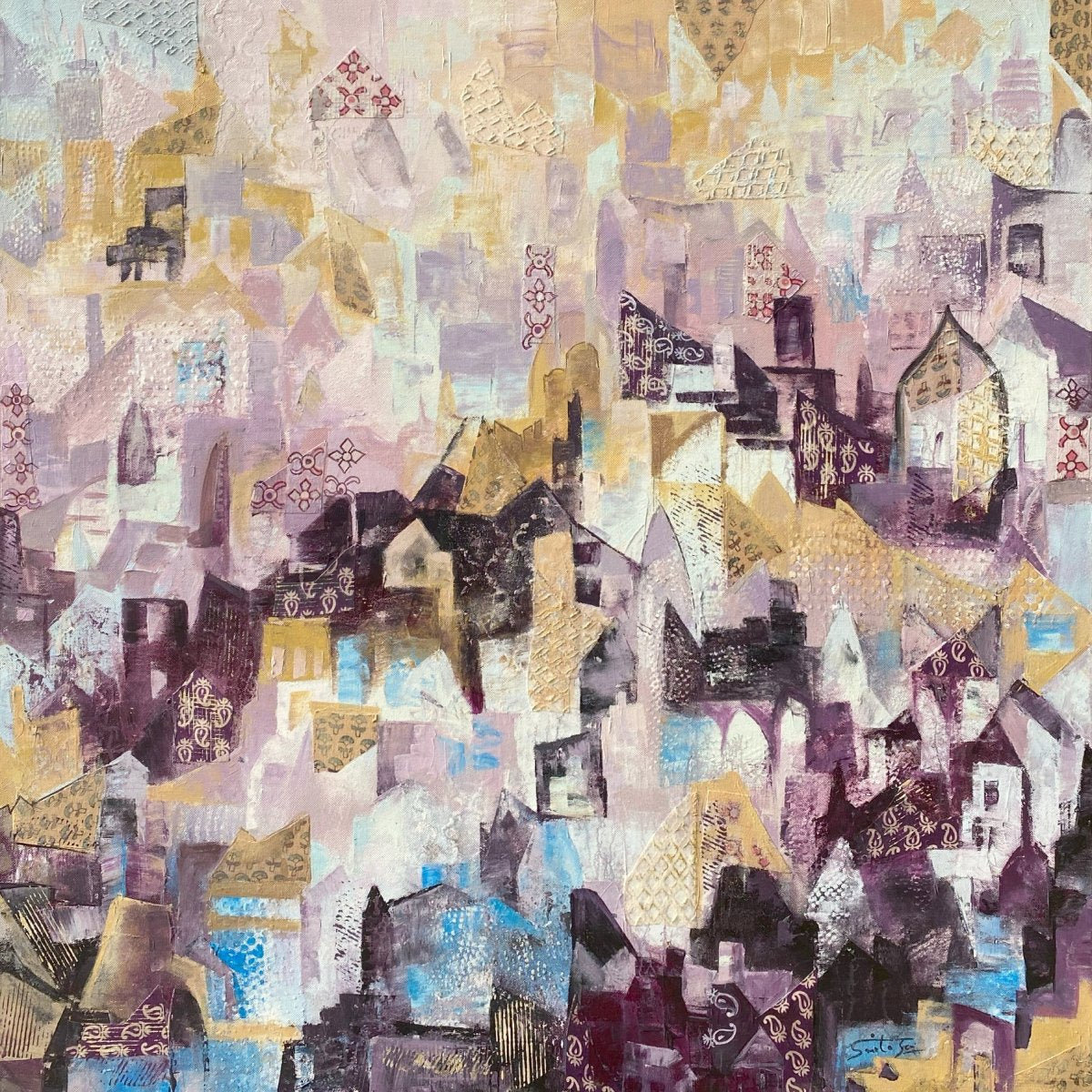 Neighbourhood Painting  By Smita Jain – Mixed media on canvas