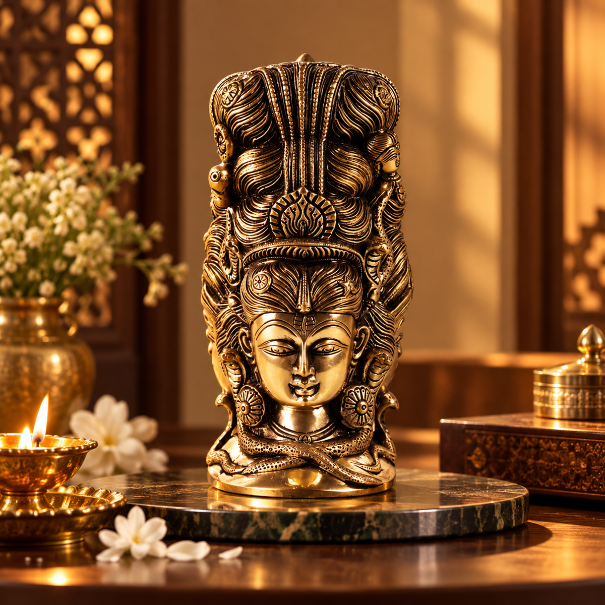 Parvati - Head in Brass