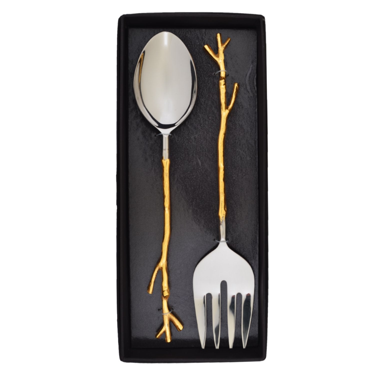 The Enchanted Forest - Salad Set Of Two in Metal