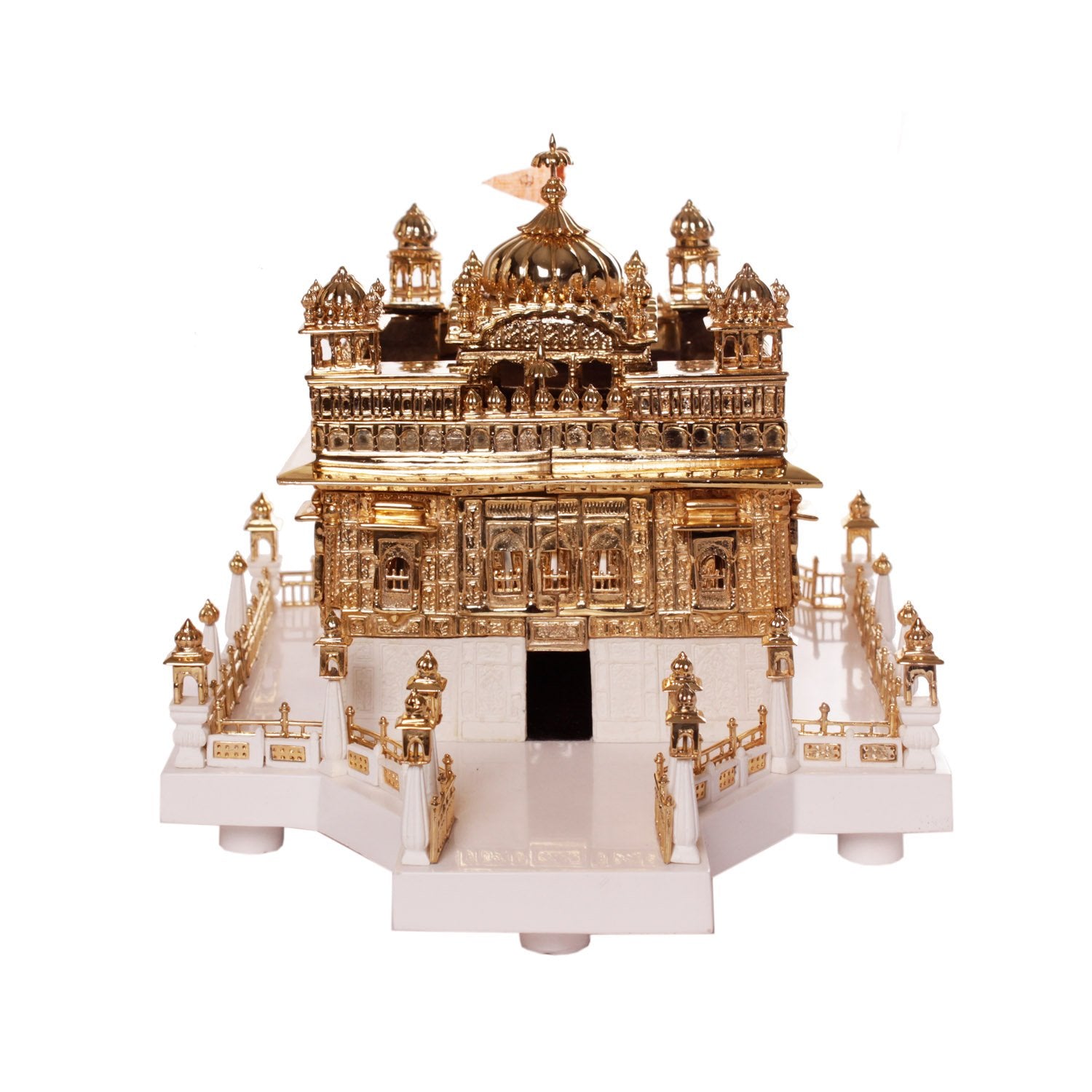 Golden Temple  - White in Resin and Gold Plated