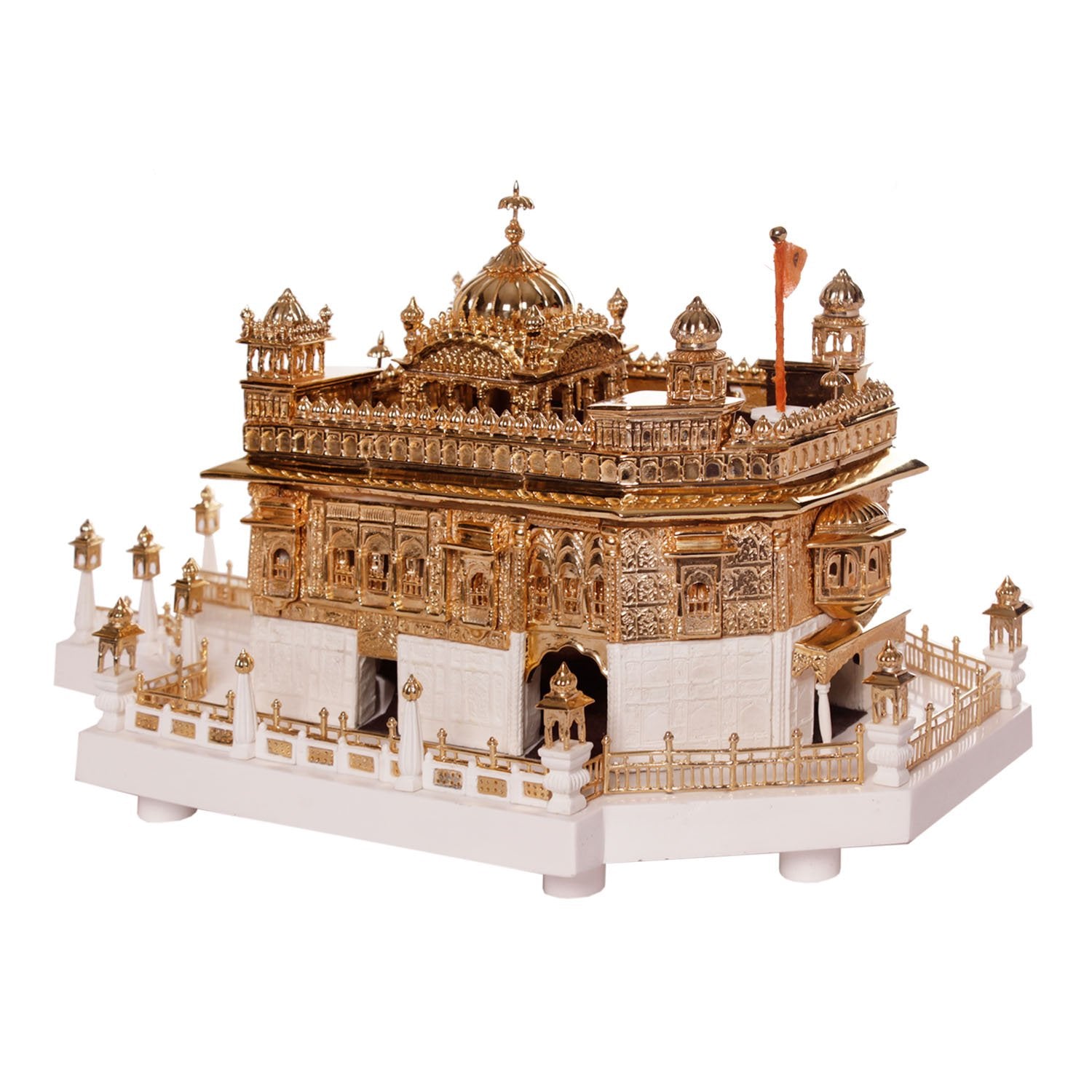 Golden Temple  - White in Resin and Gold Plated