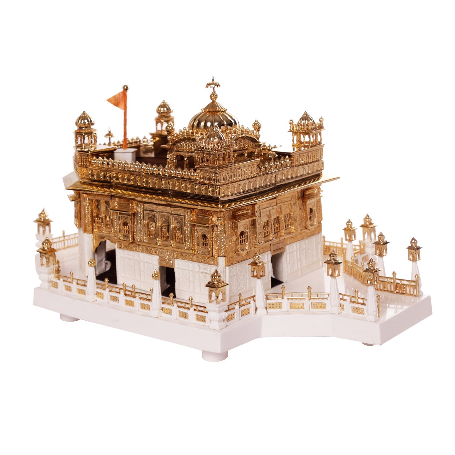 Golden Temple  - White in Resin and Gold Plated