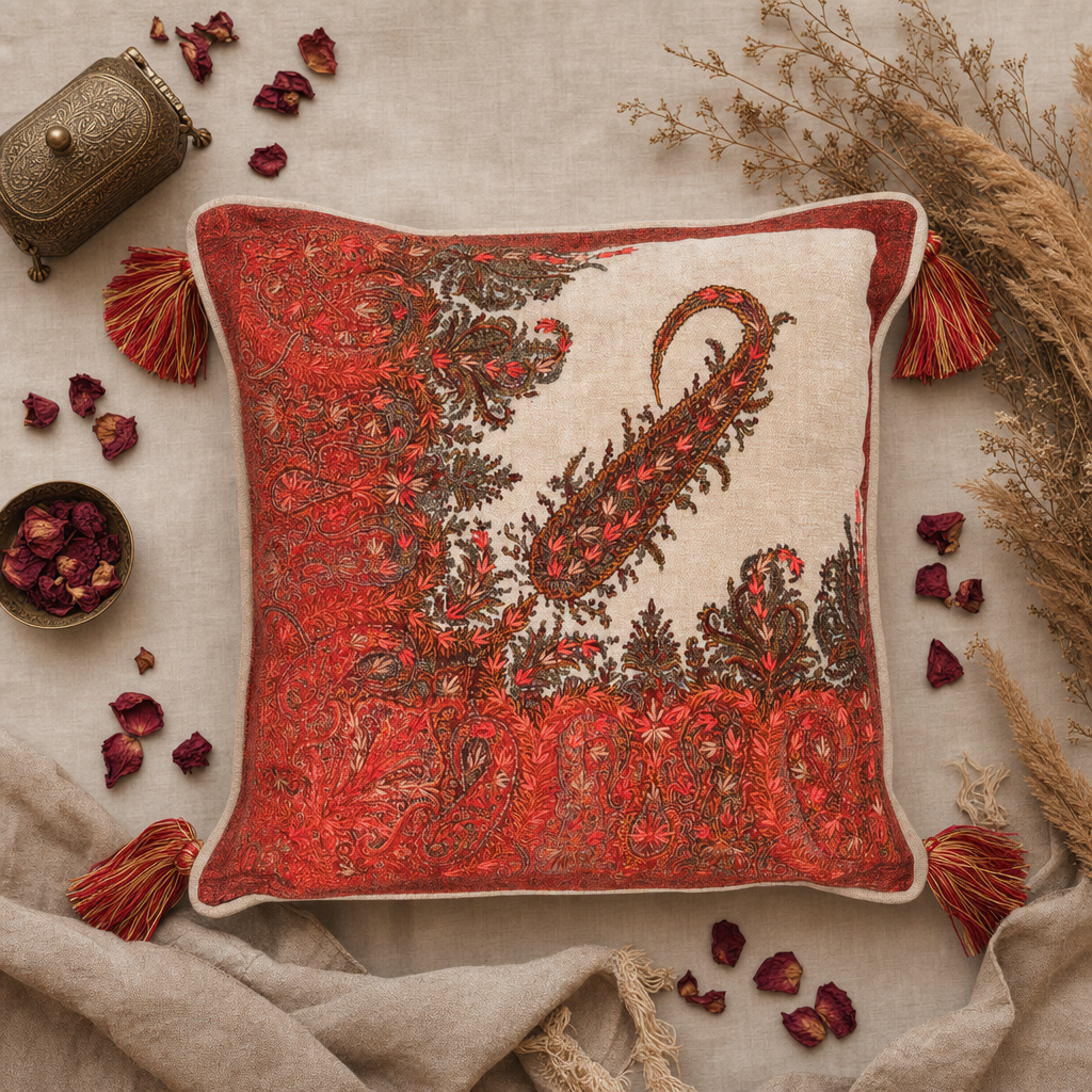 Jamawar Cushion - Paisley