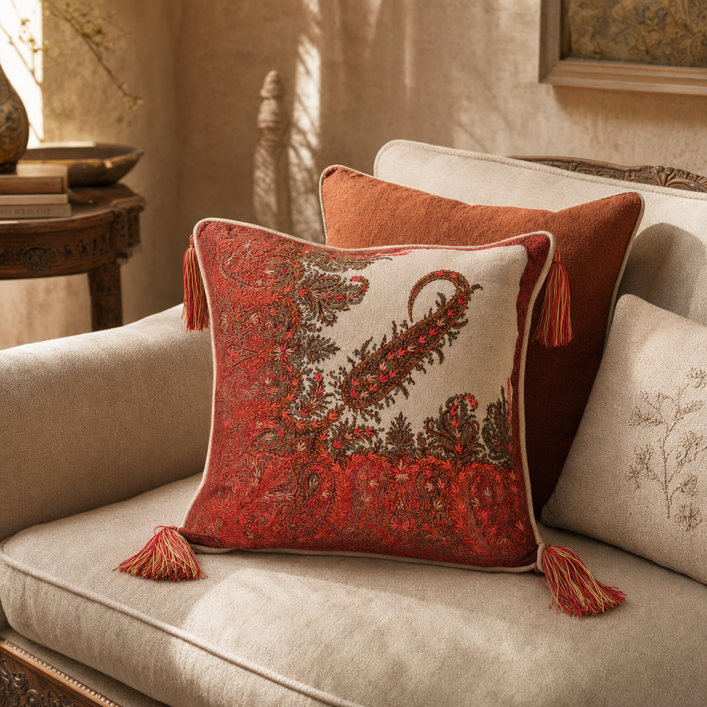 Jamawar Cushion - Paisley