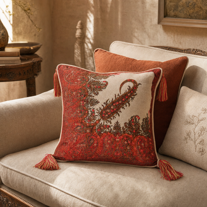 Jamawar Cushion - Paisley