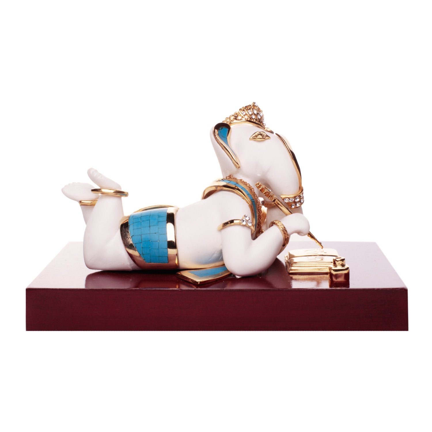 Nandana Ganesh Idol - Resin and Gold Plated