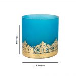 Glass Votive with Gold Printing